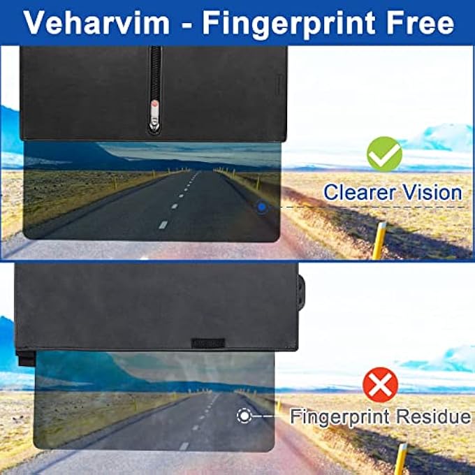Veharvim Universal Polarized Car Sun Visor Extender with Zipper Slider, Anti-Glare Protection from Sun, Snow, Fog and UV Rays for Cars and SUVs - Image 2