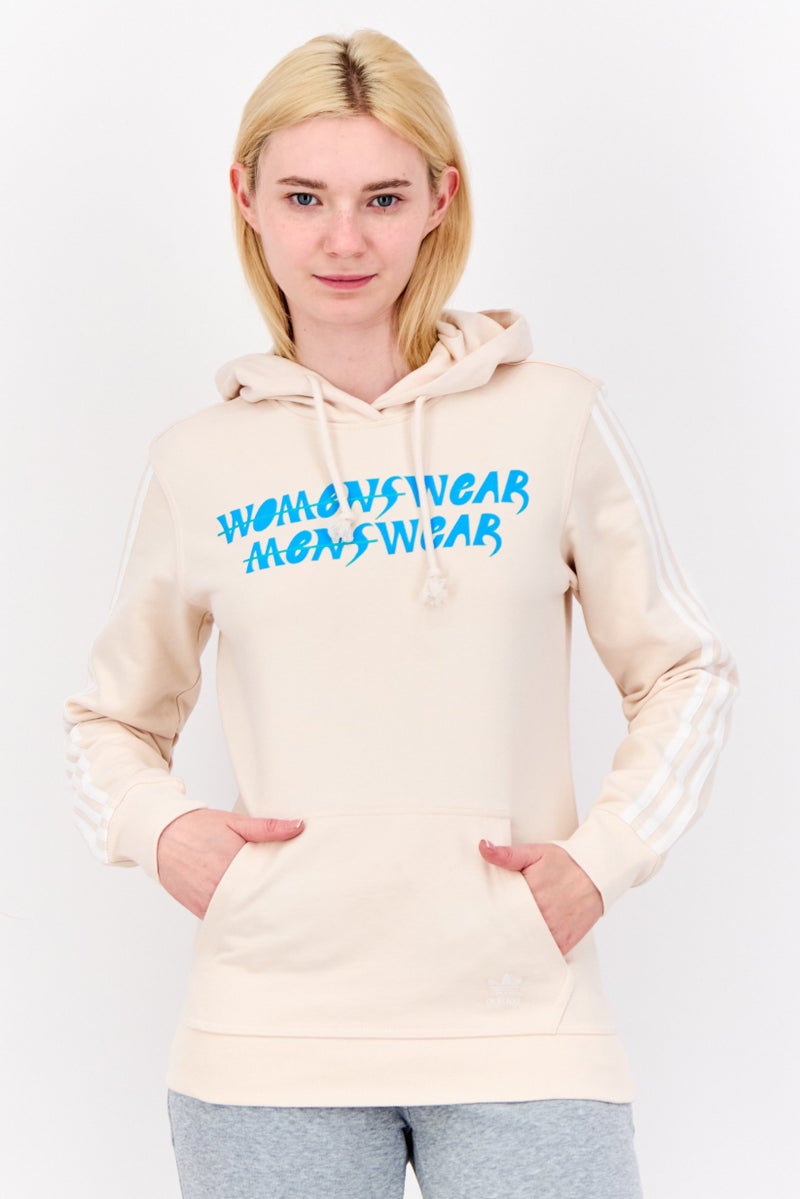 adidas Originals Women Sportswear Fit Long Sleeves Outdoor Hoodie, Cream  - Image 1