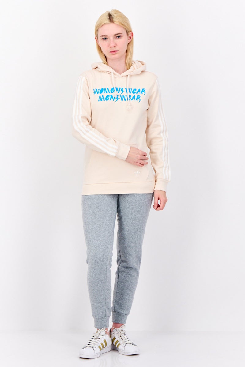 adidas Originals Women Sportswear Fit Long Sleeves Outdoor Hoodie, Cream  - Image 4