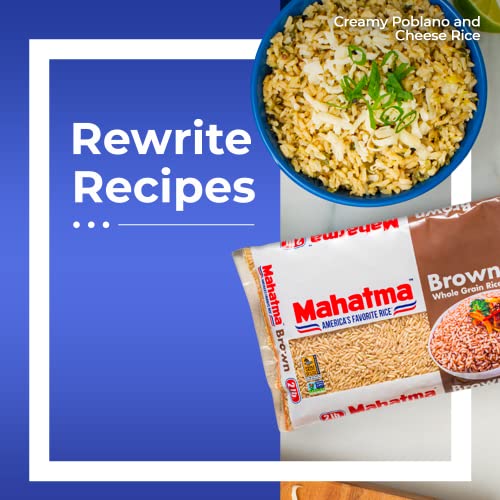 Mahatma Whole-Grain Brown Rice, 2lb Bag of Rice, Stovetop or Microwave Rice - Image 4