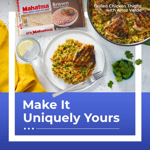 Mahatma Whole-Grain Brown Rice, 2lb Bag of Rice, Stovetop or Microwave Rice - Image 3