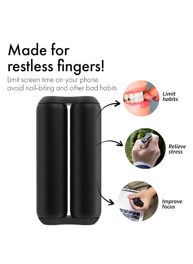 ONO Roller - Handheld Fidget Toy for Adults | Help Relieve Stress, Anxiety, Tension | Promotes Focus, Clarity | Compact, Portable Design (Full Size/Aluminum, Black) - Image 1