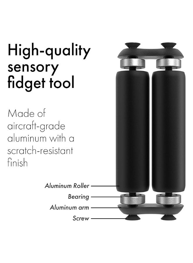 ONO Roller - Handheld Fidget Toy for Adults | Help Relieve Stress, Anxiety, Tension | Promotes Focus, Clarity | Compact, Portable Design (Full Size/Aluminum, Black) - Image 3