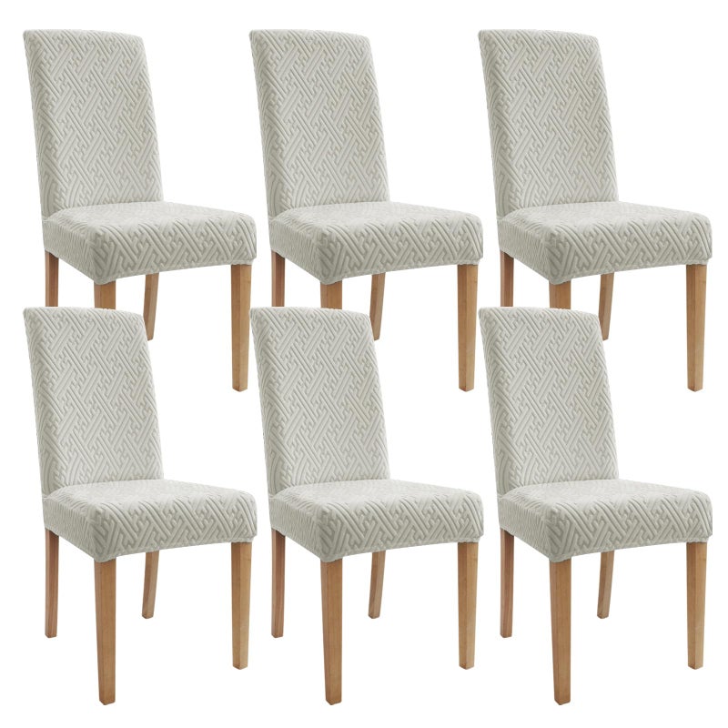 Promindflyplka Chair Covers for Dining Chairs, Stretch Jacquard Dining Chair Silpcovers Set of 6, Cat Scratch Resistant Washable Dining Chair Covers, Removable Chair Protectors for Dining Room, Kitchen, Hotel - Image 1