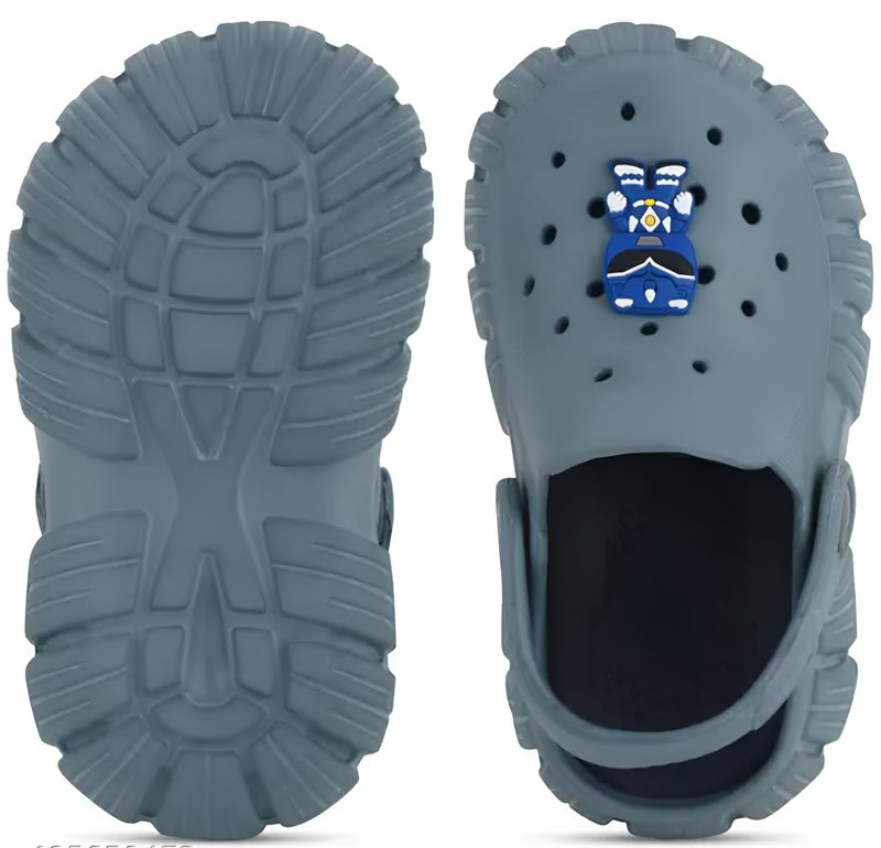 GIMME ! Little Monkey, Toddler Clogs Slippers, 12 Months to 6 Years, Baby Boy, Waterproof, Lightweight, Cute Cartoon Fun Charms, Blue, Non-Slip Sole - Image 4