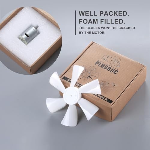 PlusRoc مروحة تهوية RV PlusRoc 12V بديل لمحرك العمود الدائري لـ Ventline BVD0218-00 ومروحة تهوية سقف الحمام RV بقطر 6 بوصات بديل لـ Ventline BVD0215-00، 130CFM - Image 2