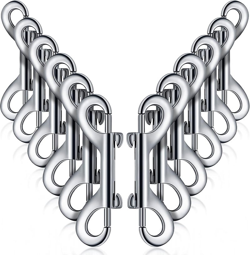 BBTO 12 Pieces Double Ended Bolt Snaps Hook Zinc Alloy Double Trigger Clips Home Pet Accessory for Linking Dog Leash Collar Leash Key Chain Horse Tack Pet Sling Feed Buckets (3.5 Inch) - Image 1