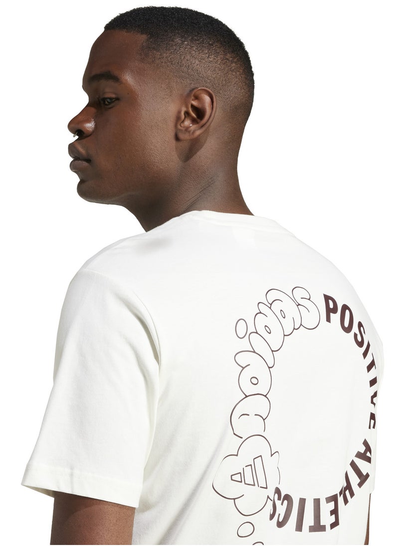 Adidas - Lounge Verbiage Circle Graphic T-Shirt - Image 1