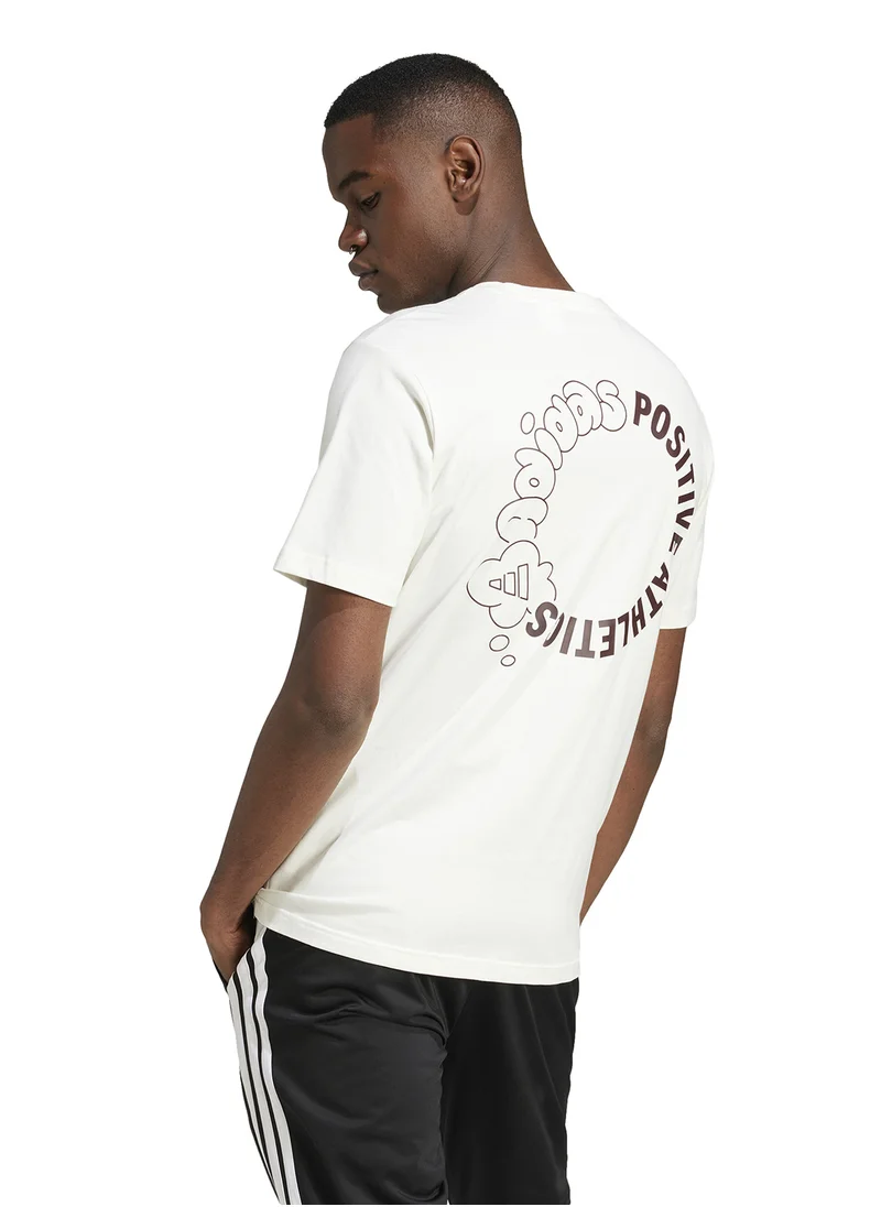 اديداس Lounge Verbiage Circle Graphic T-Shirt