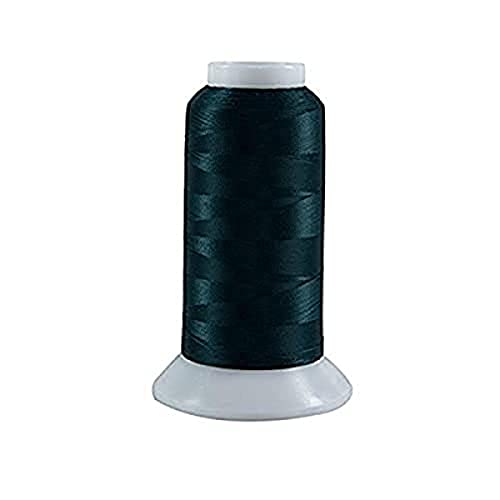 Superior Threads Bottom Line 2-Ply 60-Weight Polyester Embroidery Quilting Sewing Thread - 3,000 Yard Cone (#643 Dark Green) - Image 1