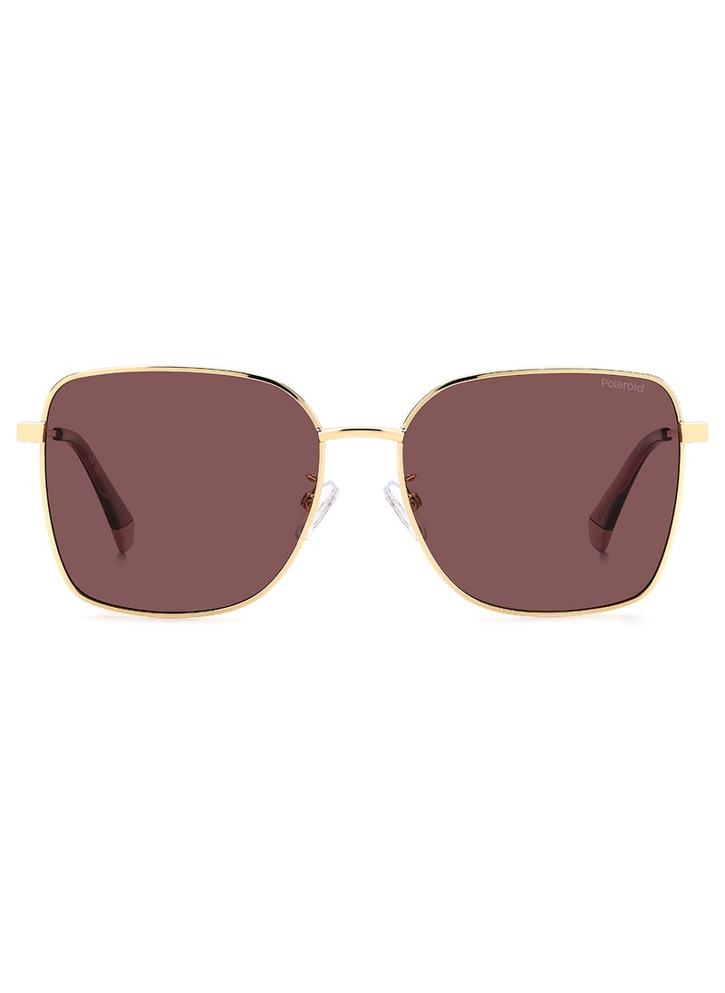 Polaroid Women's Polarized Square Sunglasses - Pld 4158/G/S/X Gold Millimeter - Lens Size: 58 Mm  - Image 3