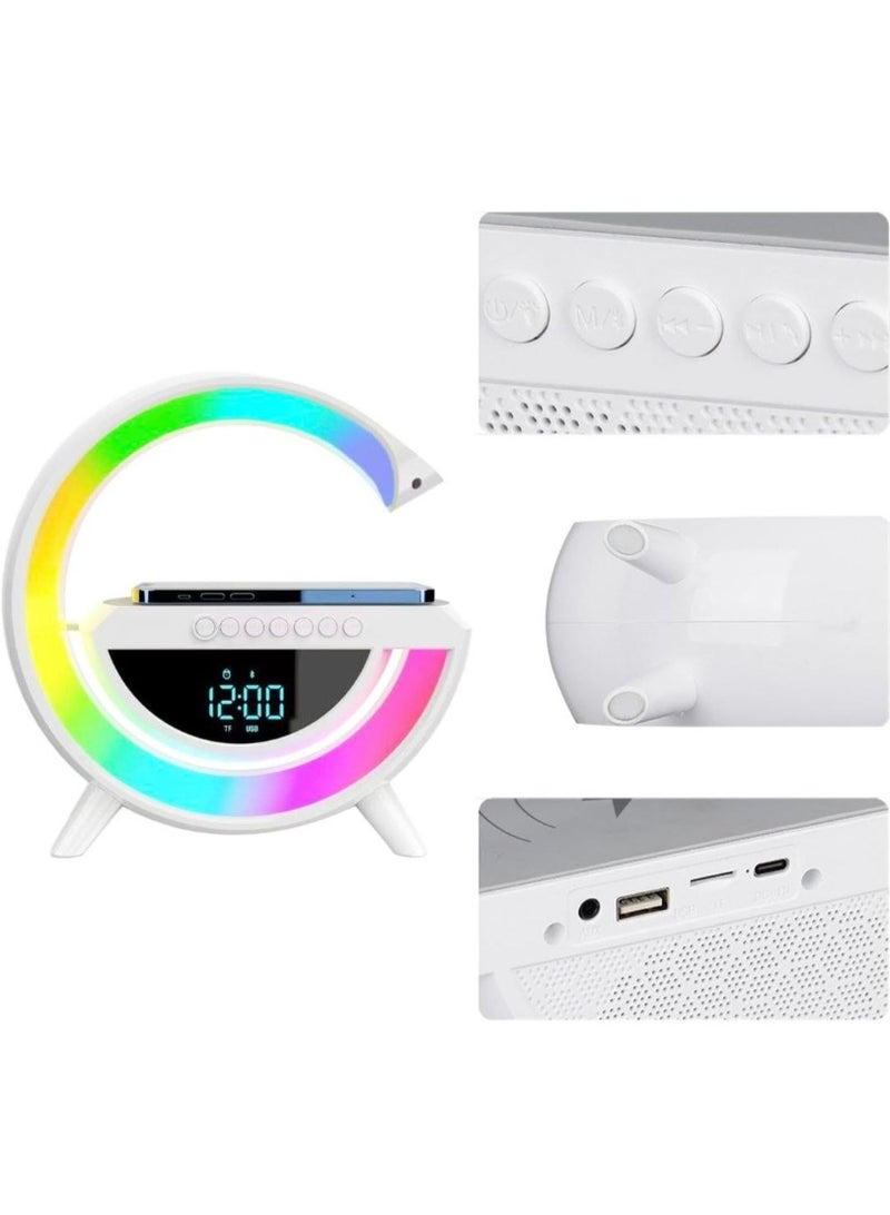 Table Lamp Lamp Rgb Smart Bluetooth Speaker Wireles Technology RGB Speaker Speaker Sound Box And Bluetooth Induction Charger Wireless Charging Night Light Ambient  - Image 4