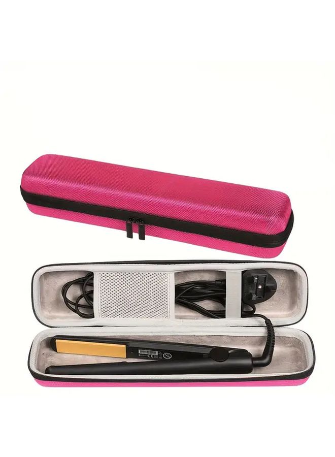 Peach Red 2pcs Hard Travel Bag For Hair Straightener Curling Styler Drop Proof EVA Case - Image 3