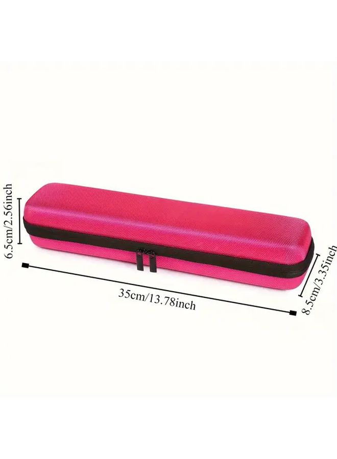 Peach Red 2pcs Hard Travel Bag For Hair Straightener Curling Styler Drop Proof EVA Case - Image 4