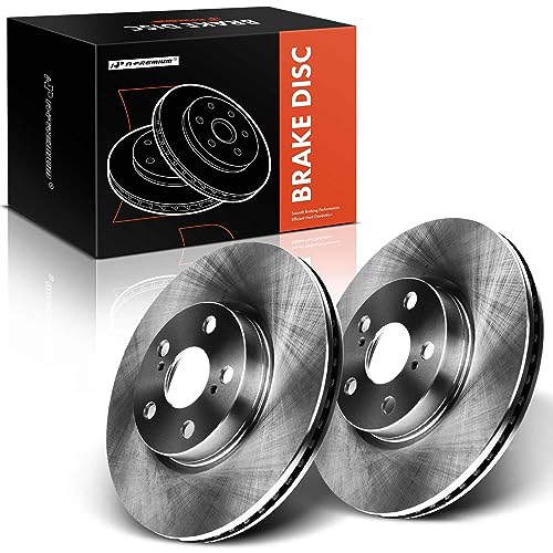 A-Premium 10.83 inch (275mm) Front Vented Disc Brake Rotors Compatible with Select Toyota, Scion and Pontiac Models - Corolla 2009-2019, Matrix 2009-2014, xD 2008-2014, Vibe 2009-2010, 2-PC Set - Image 1