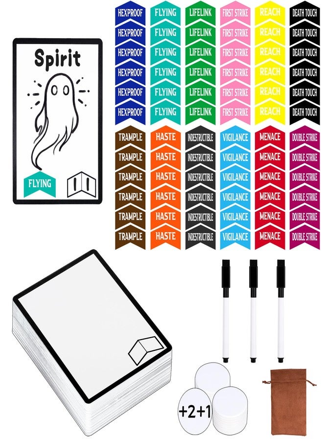 Tinzum 155 PCS Dry Erase MTG Tokens Card, MTG Keyword Counters Accessories - Image 1