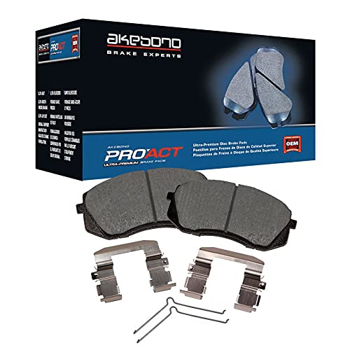 Akebono UltraPremium Ceramic Front Disc Brake Pads GREY