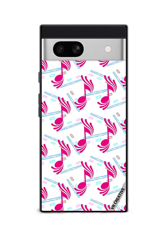 VR CREATIVE Protective Case Cover For Google Pixel 7a Music Pattern Design Multicolour - Image 1