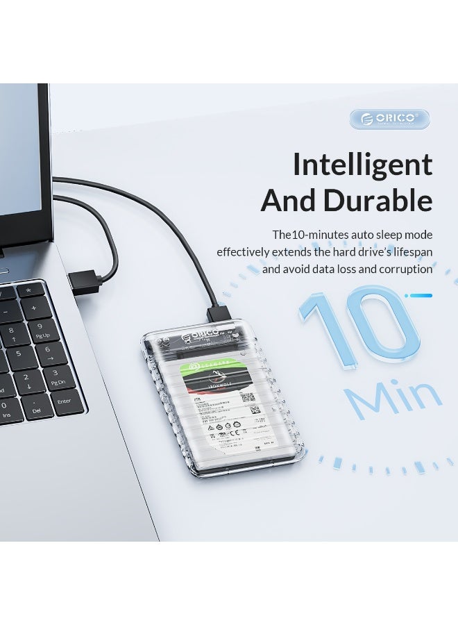 Orico ORICO 2.5 inch External Hard Drive Enclosure USB 3.0 to SATA III for 7mm and 9.5mm SATA HDD SSD 25PW1-U3 + 2189U3 - Image 5