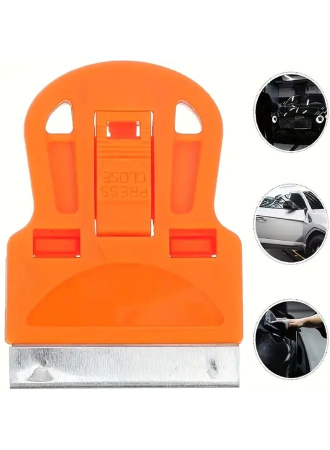 2pcs Mini Plastic Razor Scraper Sticker Glue Remover Tool Metal Blade - Image 3