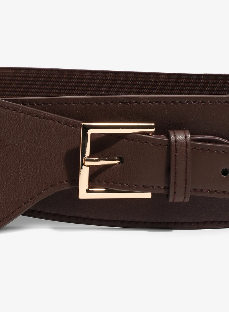 Haute Sauce Brown Solid Waist Belt