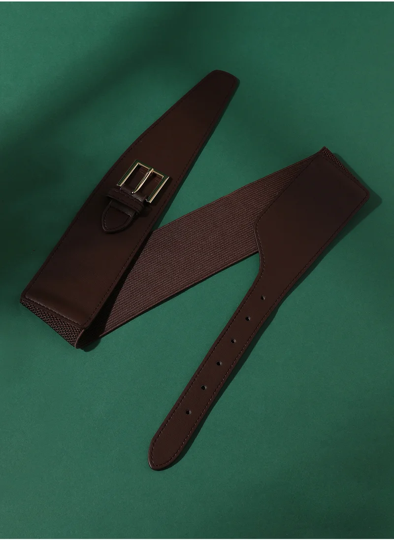 صوص هاوت Brown Solid Waist Belt