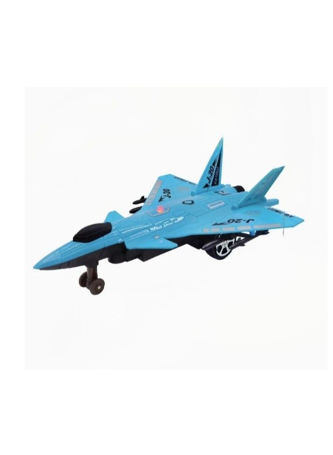 Powerful and exciting remote control airplane toy for children, exciting, 6 years and above, blue color - Image 3