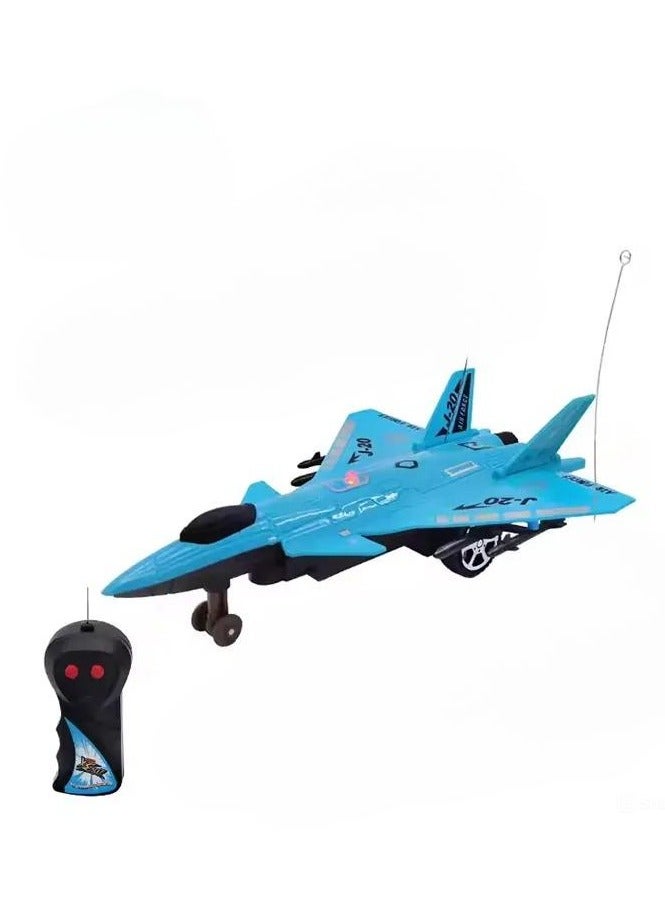 Powerful and exciting remote control airplane toy for children, exciting, 6 years and above, blue color - Image 1