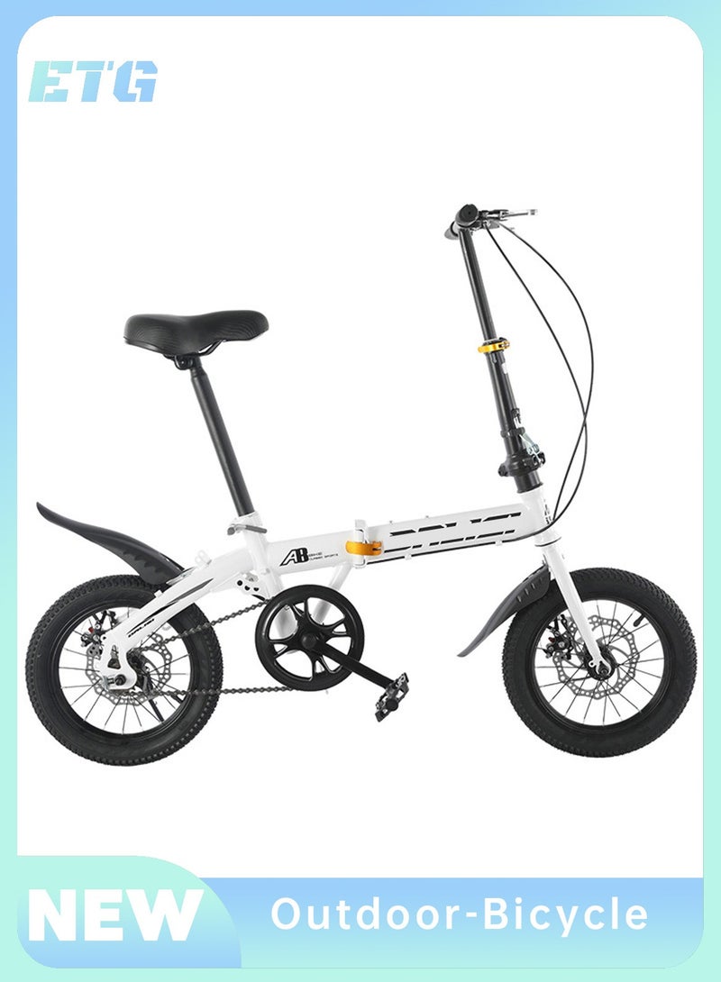 Sharpdo Folding Bike Foldable Bicycle High Carbon Steel Mountain Bicycle Disc Brake Non-Slip Folding Bikes for Adults/Men/Women (16in)  - Image 1