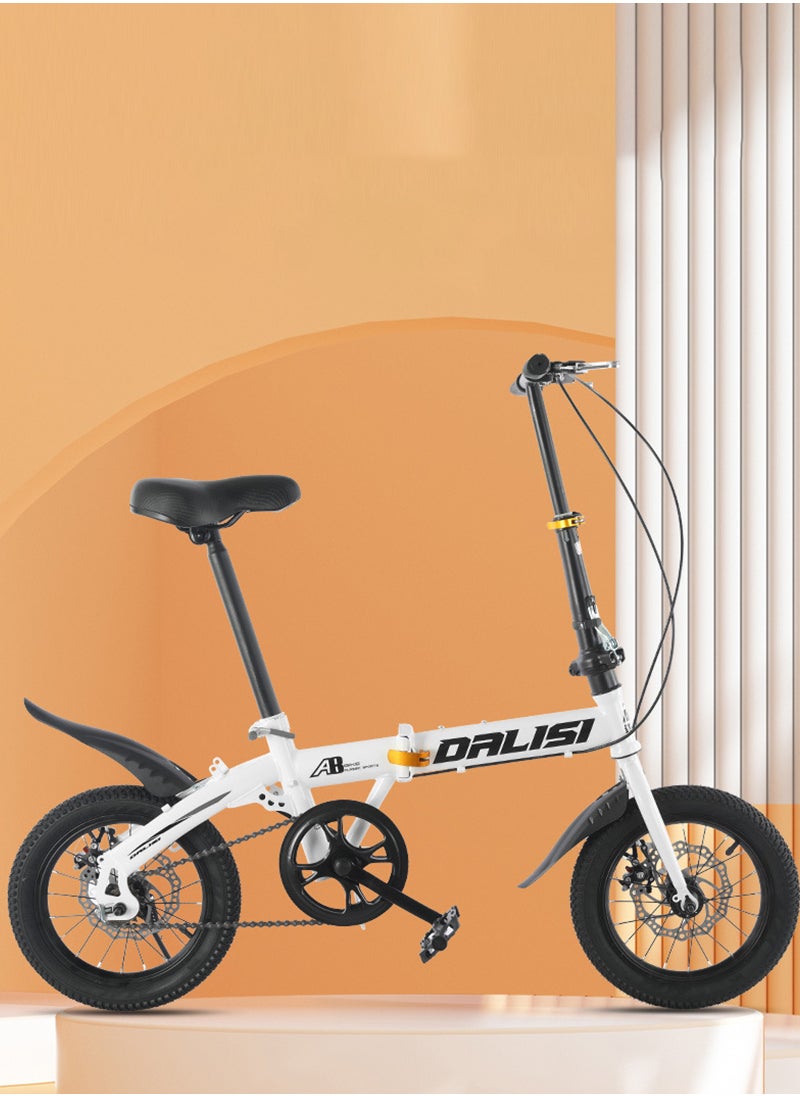 Sharpdo Folding Bike Foldable Bicycle High Carbon Steel Mountain Bicycle Disc Brake Non-Slip Folding Bikes for Adults/Men/Women (16in)  - Image 2