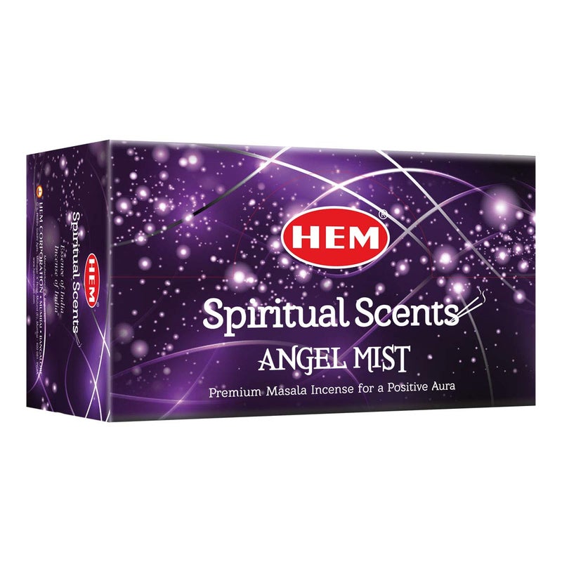 HEM Premium Angel Mist Masala Incense Sticks Pure Herbs Wood Powder Aromatherapy Incense for Stress Relief Air Purifier Cleansing Gift Set Pack of 12 15 GMS Each