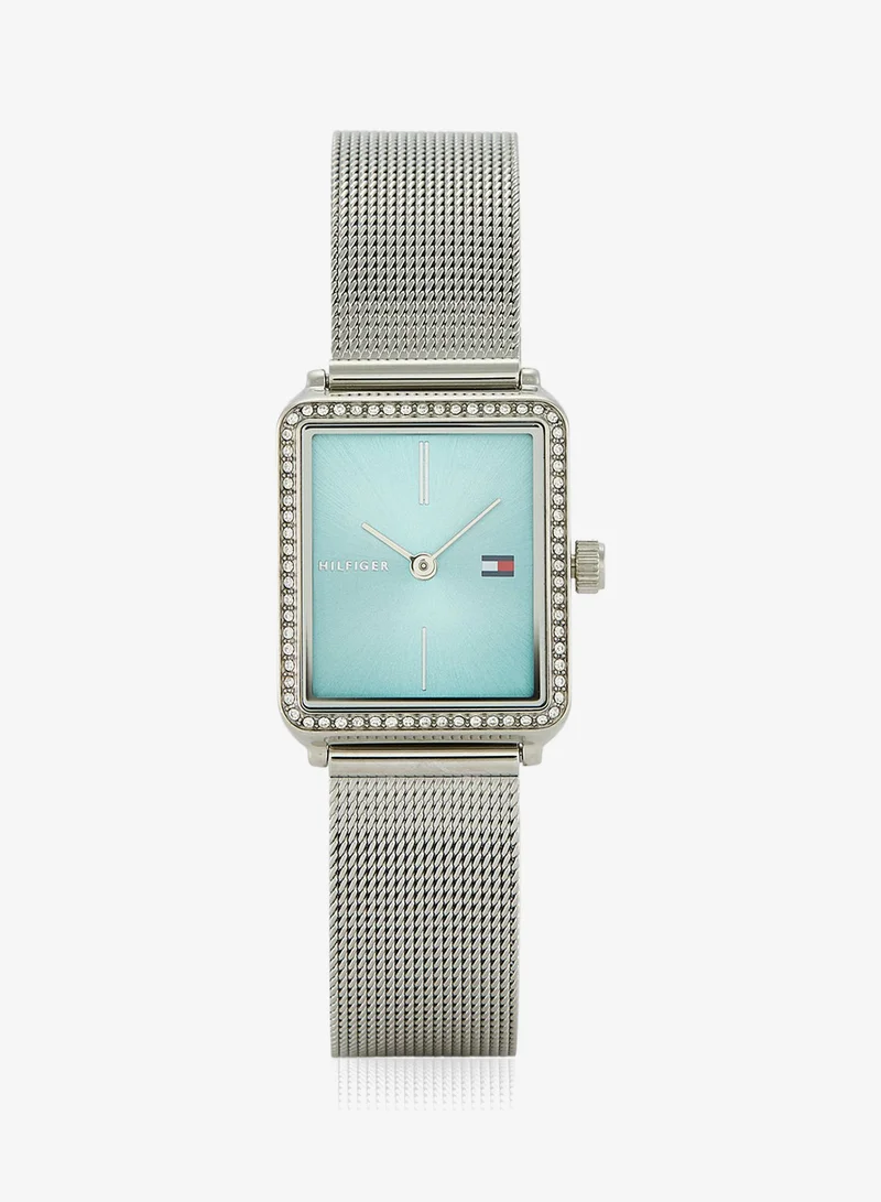 2-Hand Womens Quartz Movement Watch With Silver Stainless Steel Mesh Bracelet - 1782789
