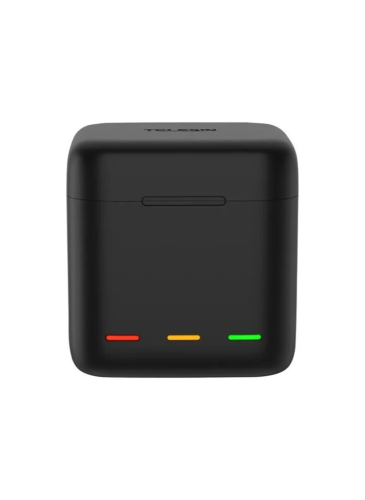 TELESIN TELESIN 3 SLOTS LED STORAGE CHARGER BOX WITH EXTENDED BATTERY FOR GOPRO 9/10/11 WITH 3 BATTERIES GP-BNC-902B  - Image 5