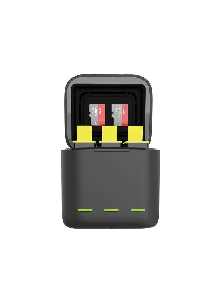 TELESIN TELESIN 3 SLOTS LED STORAGE CHARGER BOX WITH EXTENDED BATTERY FOR GOPRO 9/10/11 WITH 3 BATTERIES GP-BNC-902B  - Image 3