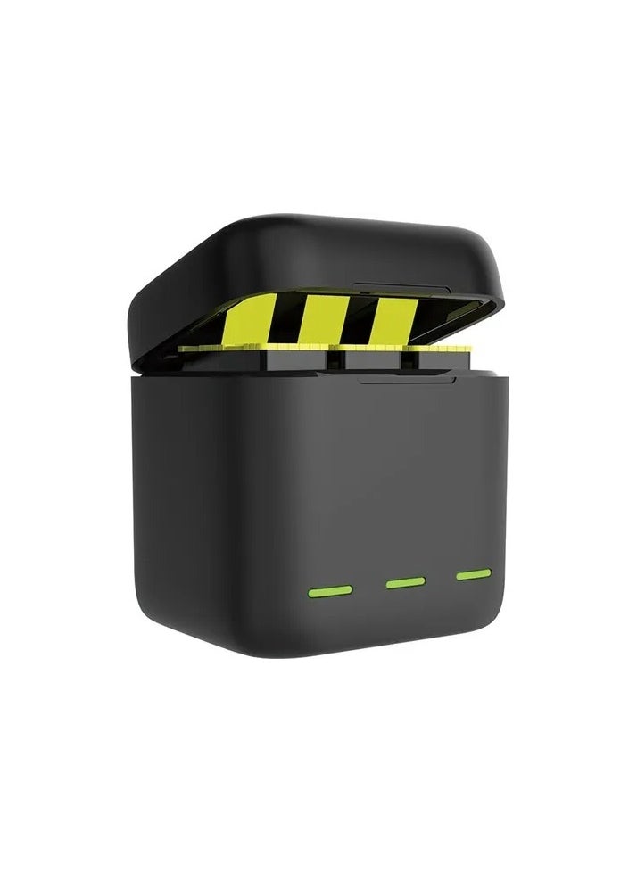 TELESIN TELESIN 3 SLOTS LED STORAGE CHARGER BOX WITH EXTENDED BATTERY FOR GOPRO 9/10/11 WITH 3 BATTERIES GP-BNC-902B  - Image 4