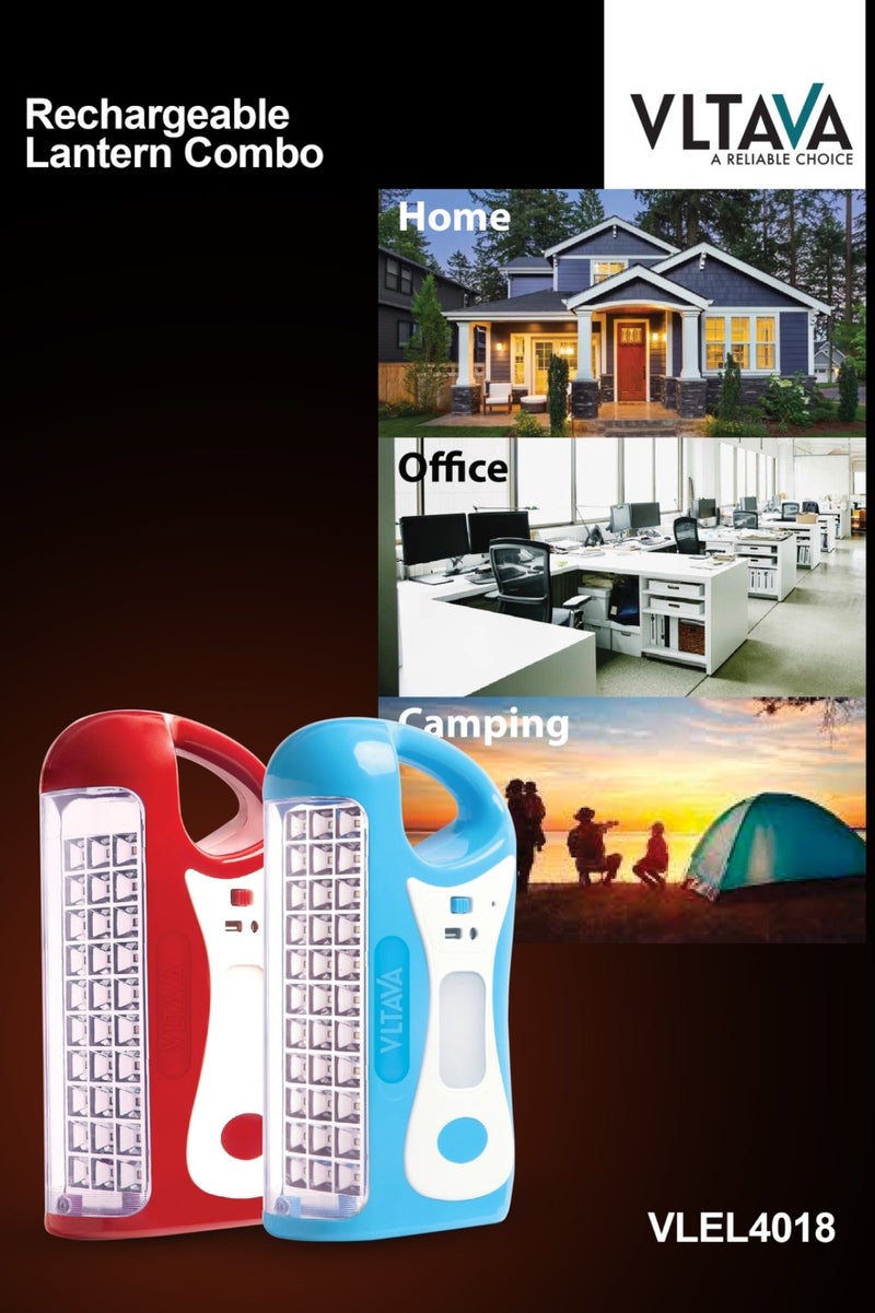 VLTAVA 2-in-1 Rechargeable LED Lantern - Emergency Light – 66 SMD LEDs, USB & Solar Charging, Power Bank, 6V 4500mAh Battery - VLEL4018 - Image 4