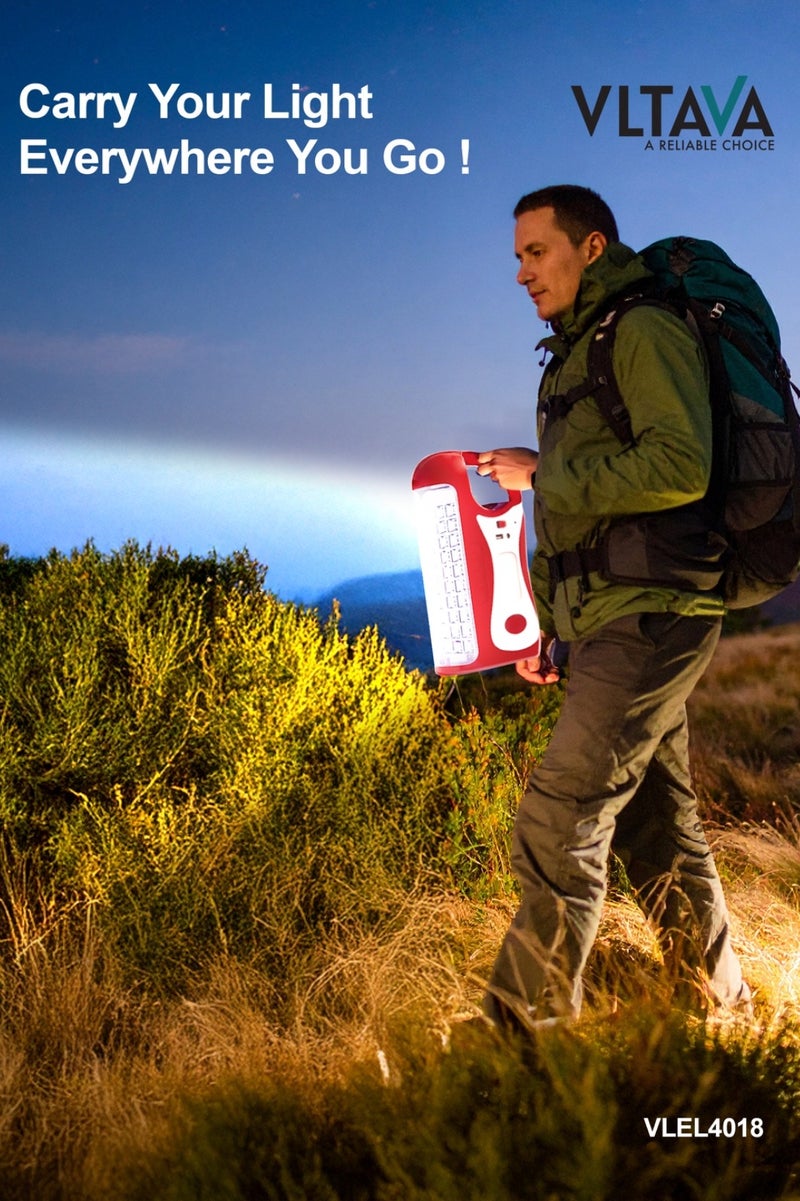 VLTAVA 2-in-1 Rechargeable LED Lantern - Emergency Light – 66 SMD LEDs, USB & Solar Charging, Power Bank, 6V 4500mAh Battery - VLEL4018 - Image 5