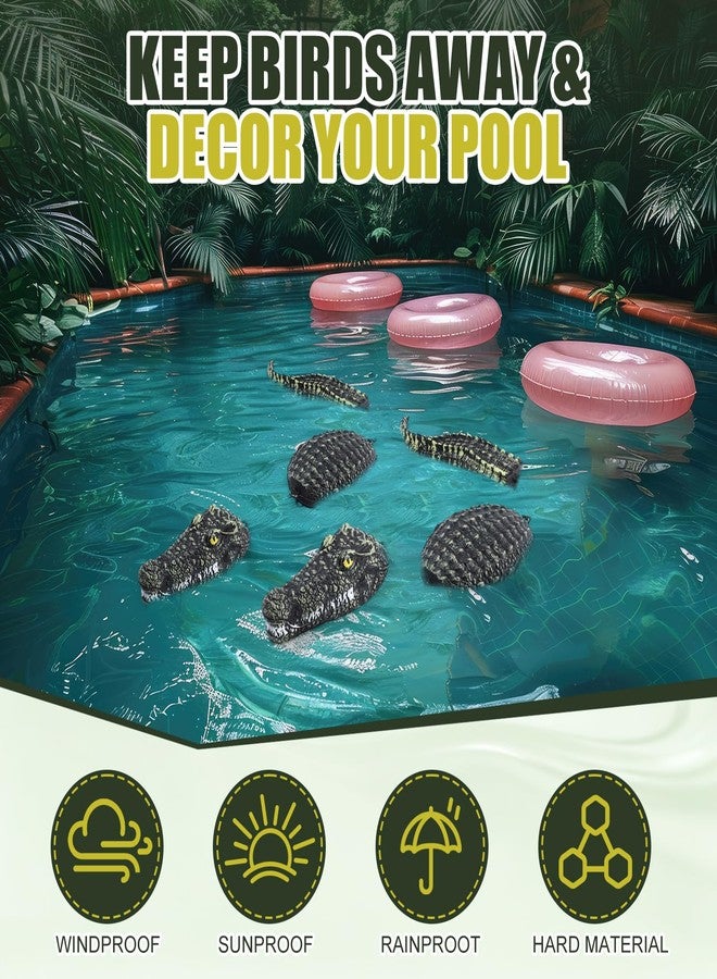 Mysora 3 Pack 3-Segment Floating Alligator Decoy 31.5inch Plastic Fake Crocodile Sculpture for Pond Pool Duck Deterrents Realistic Alligator Pool Float for Yard Outdoor Garden Decoration - Image 4