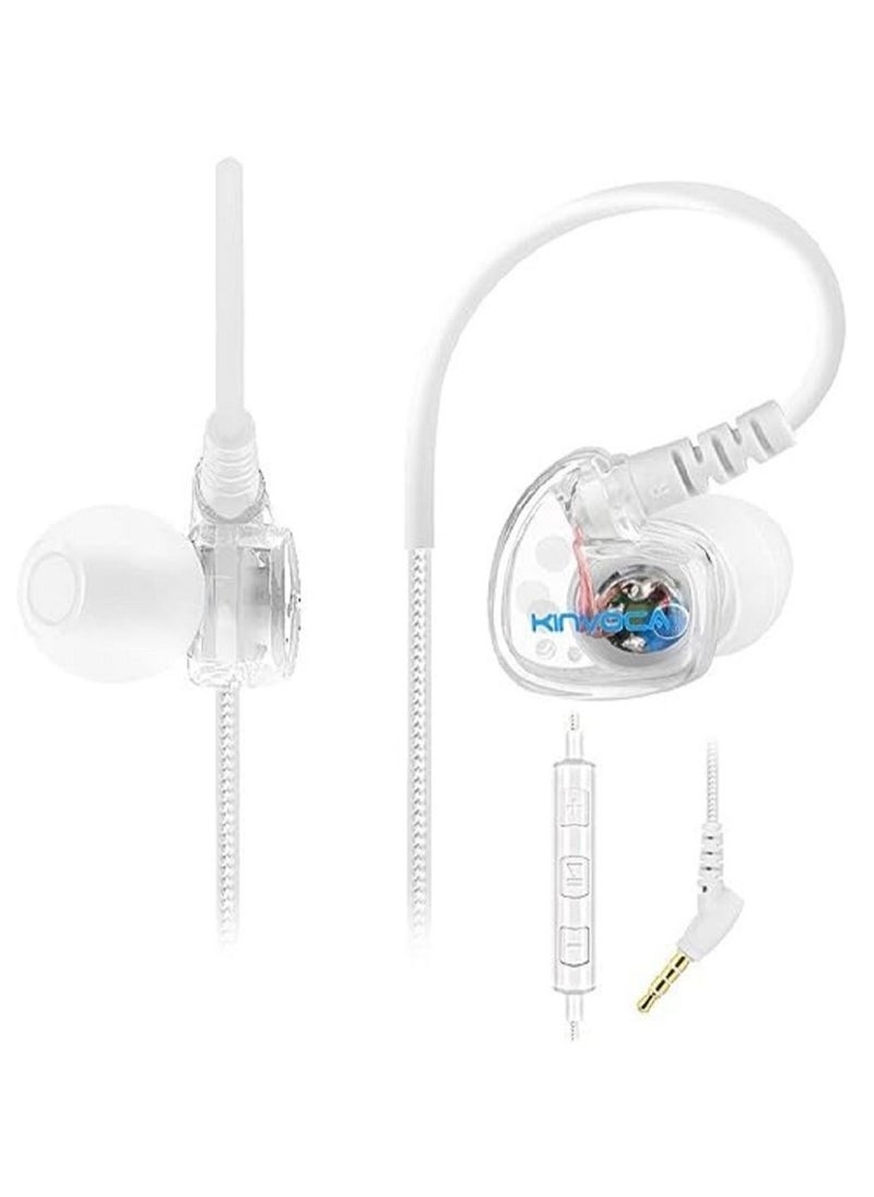 Running Headphones Over Ear in Ear Noise Isolating Sweatproof Sport Earbuds Earphones with Remote and Mic Ear hook Wired Stereo Workout Ear Buds for Jogging Gym, Cell Phones Headset - Clear White - pzsku/ZB0B780A9340CB4A7BC87Z/45/_/1690465854/81f1414c-882e-40b7-80e5-53bea4faeea4