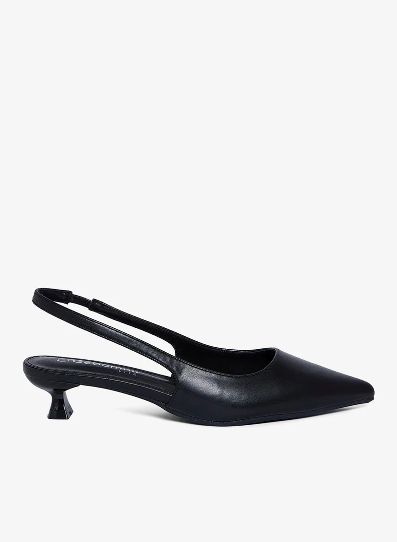 Geoomnii Geoomnii Low Heel Mules for Women – Comfortable Slip-On Backless Heels for Office, Casual & Daily Wear