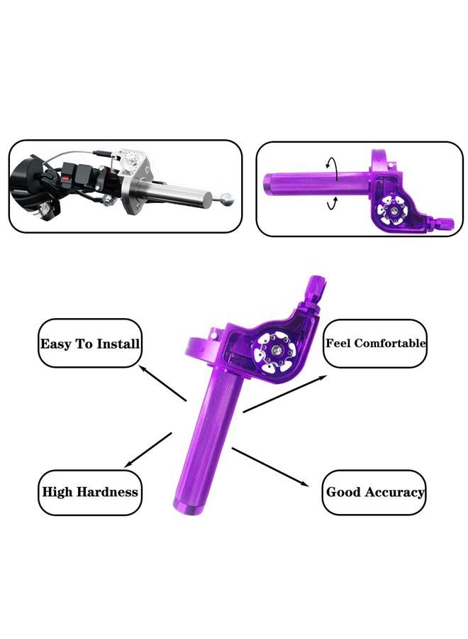 JXPANG Motorcycle Throttle Grip 7/8" 22mm CNC Aluminum Quick Twister with Throttle Cable for KLX CR CRF EXC XR CRF50 CRF230 50 70 110 125 230 250 Dirt Pit Bike Motocross Motorbike Quad ATV (Purple) - Image 5