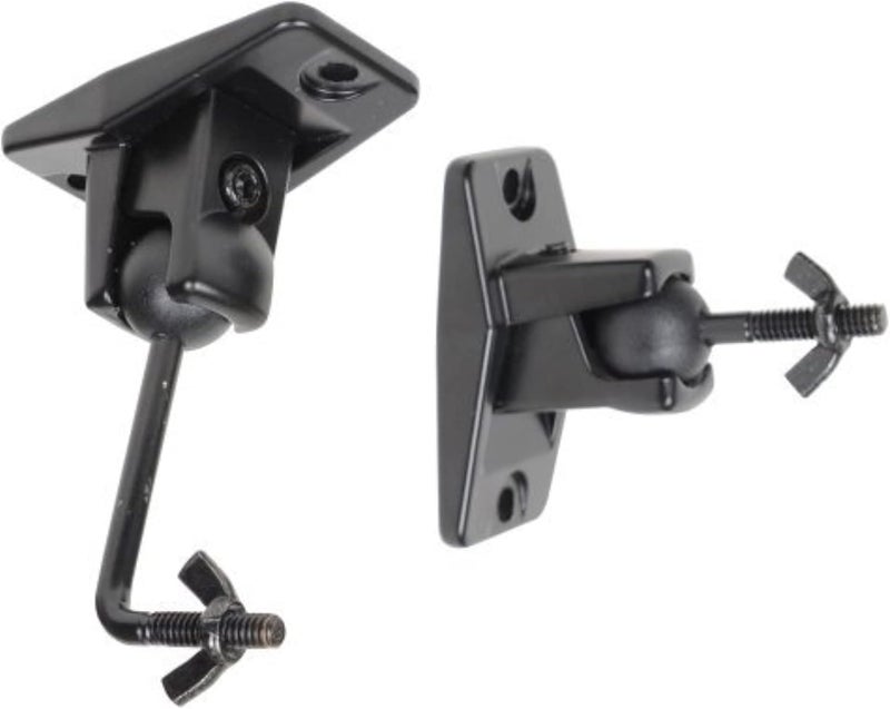 VideoSecu Speaker Wall Ceiling Mount Bracket One Pair for Universal Satellite, fits Keyhole and Thread Hole with 1/4 20 Threads, 4mm and 5mm Black 1ST Multi-use well optimized build - Image 1