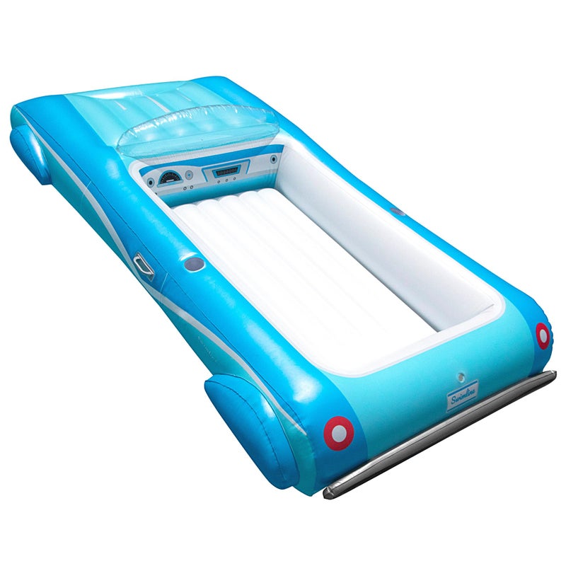 Swimline سويملين طوف قابل للنفخ للسباحة، أريكة، طوف، مرتبة، حصيرة ممتعة، كلاسيكية قابلة للتحويل، زرقاء - Image 1