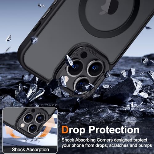Hython Case for iPhone 14 Pro Max Case Magnetic Translucent Matte Phone Cases 6.7" [Compatible with MagSafe] Thin Slim Fit Shockproof Bumper Hard Protective Cover for Women Men Girls, Frosted Black - Image 5