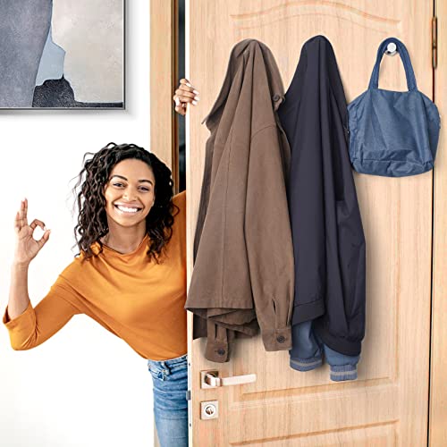 Junarter 3Pack Strong Magnetic Hooks for Hanging Coats and Bags, 65 LBS Heavy Duty Magnetic Hanger Neodymium Magnet Hooks, Push Pin Style Heavy Duty Magnet Hooks for Home, Kitchen, Office - Image 4