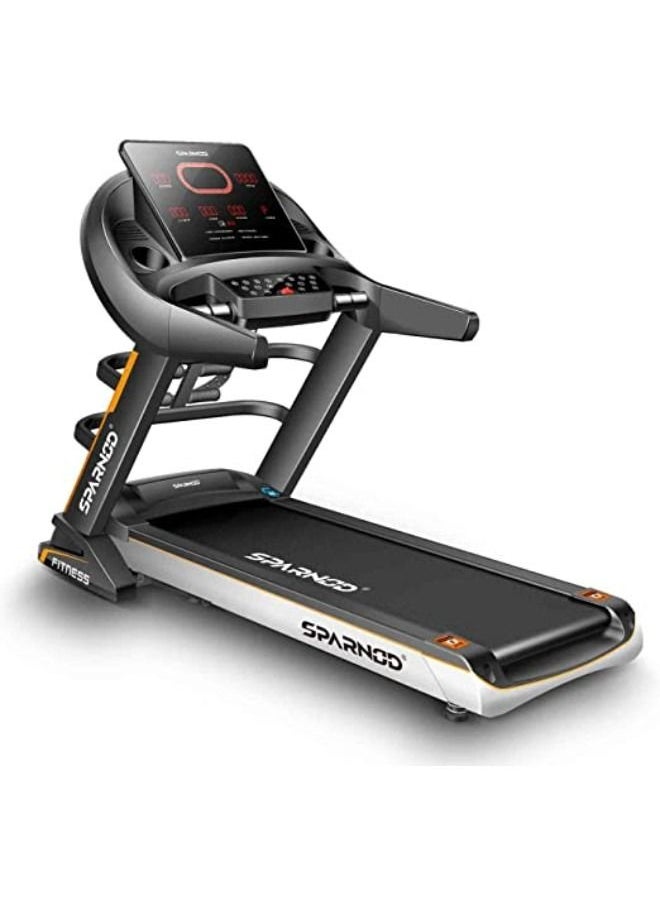 Sparnod Fitness STH-5700_MF 3-Hp Continuous (6-Hp Peak) DC Motorized Automatic Walking and Running Treadmill for Home Use with Multifunction and Auto-Incline (Free Installation Service)
