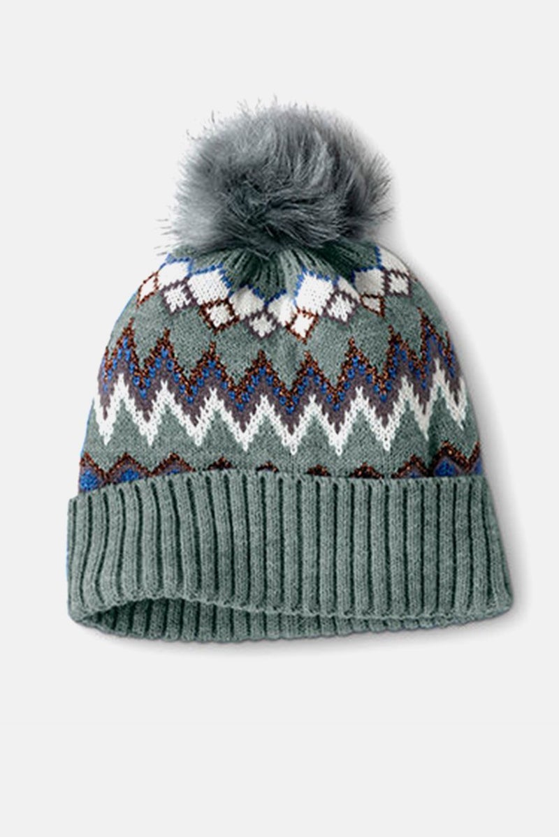 Tchibo Women Textured Beanie, Grey Combo - Image 2