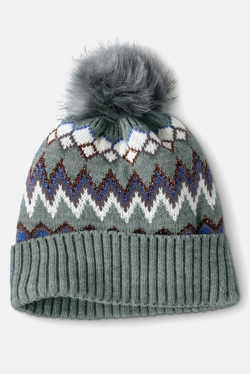 Tchibo Women Textured Beanie, Grey Combo - Image 3
