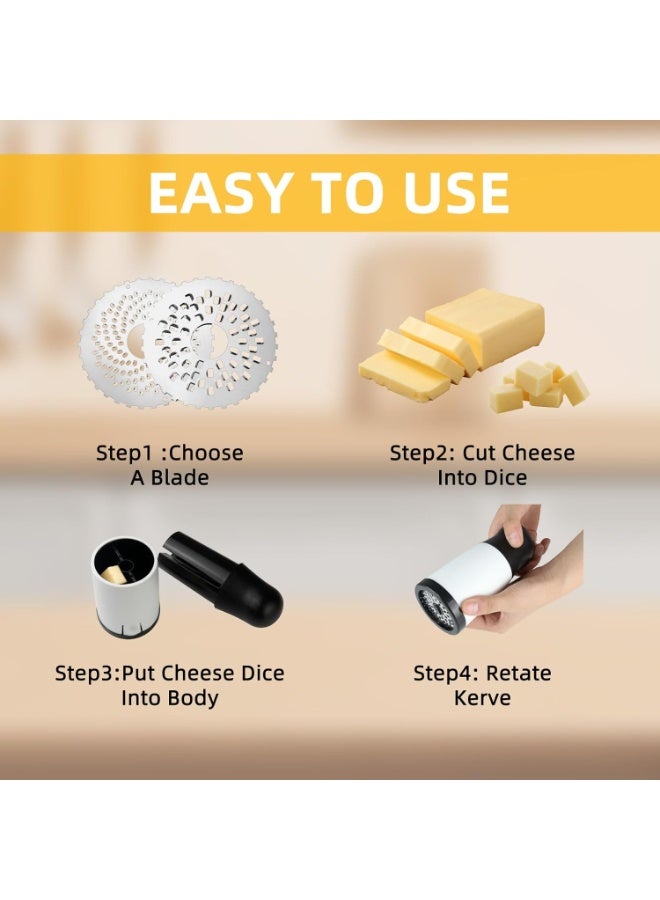 إم مياويان مبشرة جبن يدوية محمولة، مبشرة سريعة، مبشرة شرائح الجبن، ومبشرة مطبخ. - Image 5