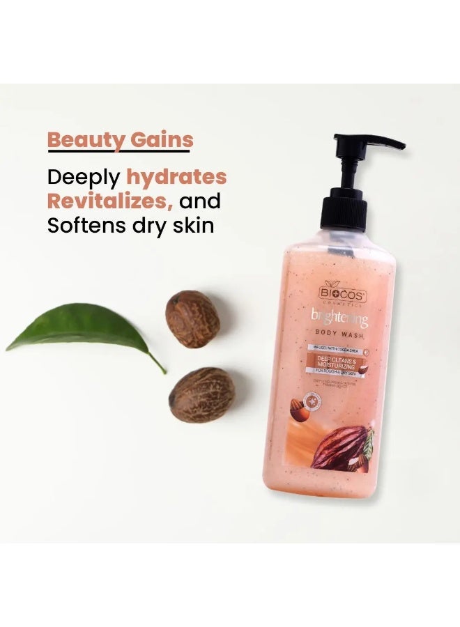 BIOCOS Whitening Body Wash Shower Gel for Soft, Smooth Skin with Cocoa & Shea Butter 500ML - Image 2
